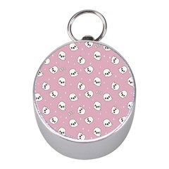 Cute Kawaii Ghost pattern Mini Silver Compasses