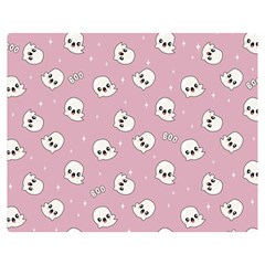 Cute Kawaii Ghost pattern Double Sided Flano Blanket (Medium) 