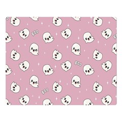 Cute Kawaii Ghost pattern Double Sided Flano Blanket (Large) 