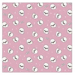 Cute Kawaii Ghost pattern Large Satin Scarf (Square)