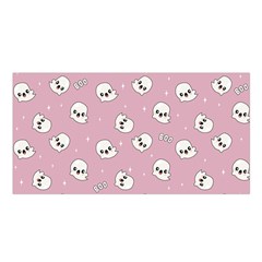 Cute Kawaii Ghost pattern Satin Shawl