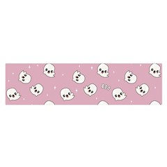 Cute Kawaii Ghost pattern Satin Scarf (Oblong)