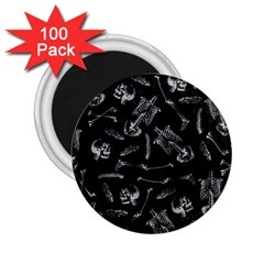 Human Skeleton Pattern - Halloween  2 25  Magnets (100 Pack)  by Valentinaart