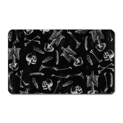 Human Skeleton Pattern - Halloween  Magnet (rectangular) by Valentinaart