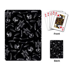 Human Skeleton Pattern - Halloween  Playing Cards Single Design by Valentinaart