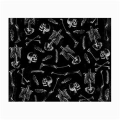 Human Skeleton Pattern - Halloween  Small Glasses Cloth (2-side) by Valentinaart