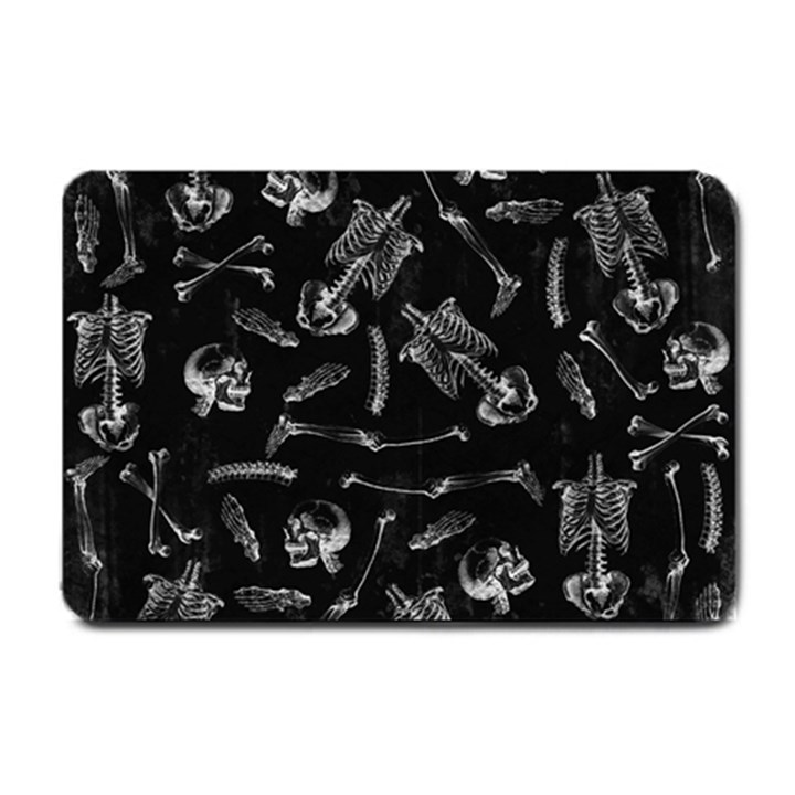 Human skeleton pattern - Halloween  Small Doormat 