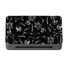 Human Skeleton Pattern - Halloween  Memory Card Reader With Cf by Valentinaart