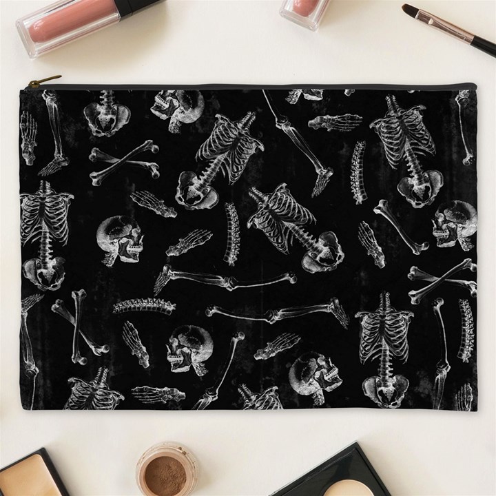 Human skeleton pattern - Halloween  Cosmetic Bag (XXXL)