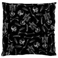 Human Skeleton Pattern - Halloween  Large Flano Cushion Case (two Sides) by Valentinaart