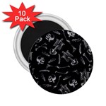 Human skeleton pattern - Halloween  2.25  Magnets (10 pack)  Front