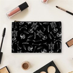 Human Skeleton Pattern - Halloween  Cosmetic Bag (medium) by Valentinaart