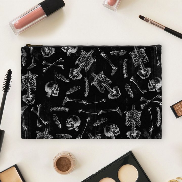 Human skeleton pattern - Halloween  Cosmetic Bag (Large)