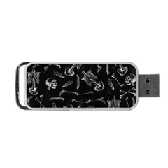 Human Skeleton Pattern - Halloween  Portable Usb Flash (two Sides) by Valentinaart