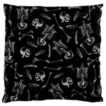 Human skeleton pattern - Halloween  Large Flano Cushion Case (One Side) Front