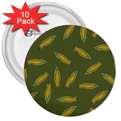 Corn Pattern 3  Buttons (10 Pack)  by Valentinaart