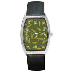 Corn Pattern Barrel Style Metal Watch by Valentinaart