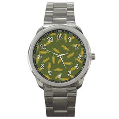 Corn Pattern Sport Metal Watch by Valentinaart