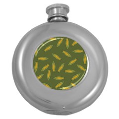 Corn Pattern Round Hip Flask (5 Oz) by Valentinaart