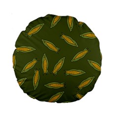 Corn Pattern Standard 15  Premium Round Cushions by Valentinaart