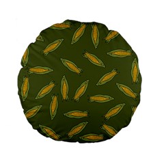 Corn Pattern Standard 15  Premium Flano Round Cushions by Valentinaart