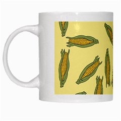 Corn Pattern White Mugs by Valentinaart