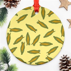 Corn Pattern Round Ornament (two Sides) by Valentinaart