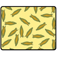 Corn Pattern Fleece Blanket (medium)  by Valentinaart