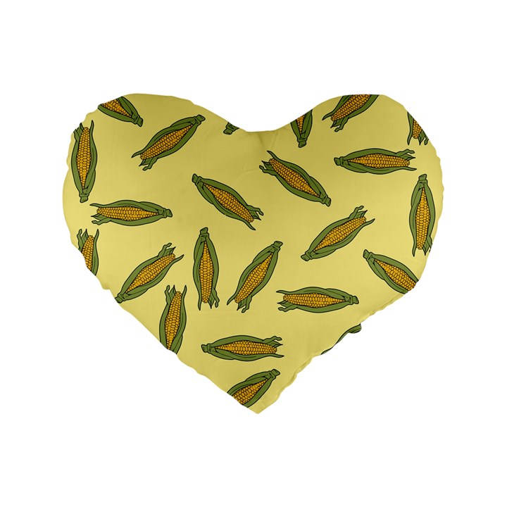 Corn pattern Standard 16  Premium Flano Heart Shape Cushions