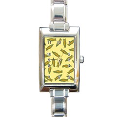 Corn Pattern Rectangle Italian Charm Watch by Valentinaart