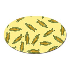 Corn Pattern Oval Magnet by Valentinaart