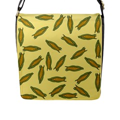 Corn Pattern Flap Closure Messenger Bag (l) by Valentinaart