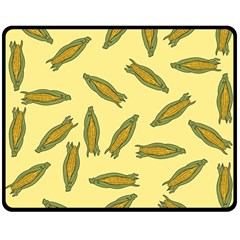 Corn Pattern Double Sided Fleece Blanket (medium)  by Valentinaart