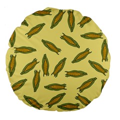 Corn Pattern Large 18  Premium Flano Round Cushions by Valentinaart