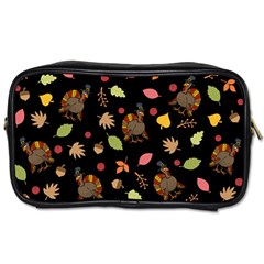 Thanksgiving Turkey Pattern Toiletries Bag (two Sides) by Valentinaart