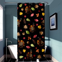 Thanksgiving Turkey Pattern Shower Curtain 36  X 72  (stall)  by Valentinaart