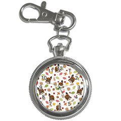 Thanksgiving Turkey Pattern Key Chain Watches by Valentinaart