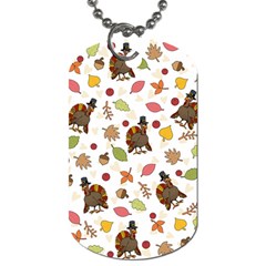 Thanksgiving Turkey Pattern Dog Tag (two Sides)