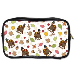 Thanksgiving Turkey Pattern Toiletries Bag (two Sides) by Valentinaart