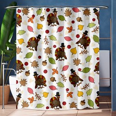 Thanksgiving Turkey Pattern Shower Curtain 60  X 72  (medium)  by Valentinaart