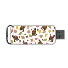 Thanksgiving Turkey Pattern Portable Usb Flash (two Sides) by Valentinaart