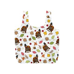 Thanksgiving Turkey Pattern Full Print Recycle Bag (s) by Valentinaart