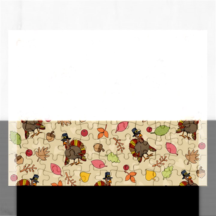 Thanksgiving Turkey pattern Rectangular Jigsaw Puzzl