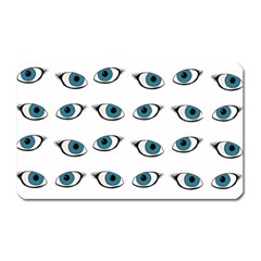 Blue Eyes Pattern Magnet (rectangular) by Valentinaart