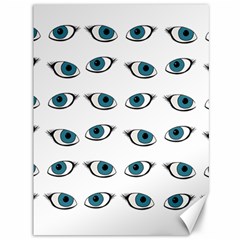 Blue Eyes Pattern Canvas 36  X 48  by Valentinaart