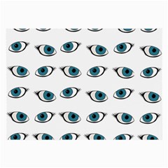 Blue Eyes Pattern Large Glasses Cloth by Valentinaart