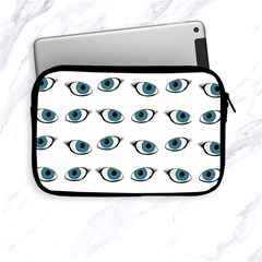 Blue Eyes Pattern Apple Ipad Mini Zipper Cases by Valentinaart