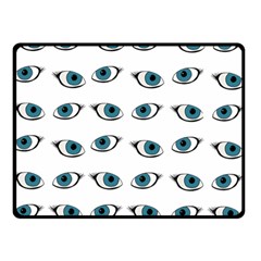 Blue eyes pattern Double Sided Fleece Blanket (Small) 