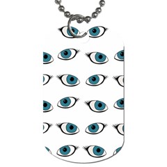 Blue Eyes Pattern Dog Tag (two Sides)