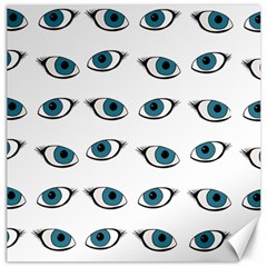 Blue Eyes Pattern Canvas 12  X 12  by Valentinaart